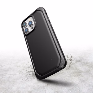 X-Doria Raptic Slim dėklas, skirtas iPhone 14 Pro Max, biologiškai skaidus, juodas