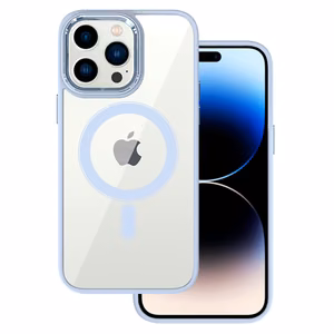 Tel Protect Magnetinis skaidrus dėklas telefonui Iphone 14 Pro Max Šviesiai mėlyna