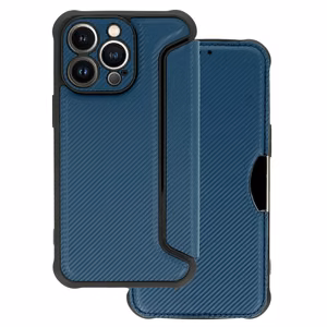 Razor Carbon Knygos dėklas Iphone 13 Pro Max tamsiai mėlynas