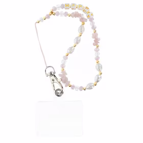 HAPPY telefono dirželis, pakabukas / virvelės ilgis 44 cm (22 cm kilpoje) / ant rankos – šviesiai rožinis