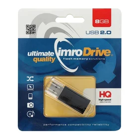 IMRO USB atmintinė juoda 8GB USB2.0