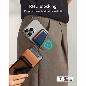 ESR Classic su RFID apsauga magnetinis „MagSafe“ kortelių dėklas telefonui – tamsiai mėlynas