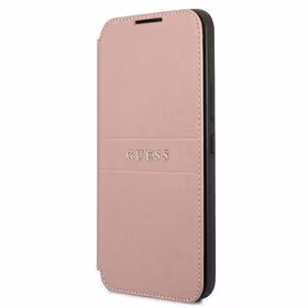 Dėklas telefonui Guess GUBKS22MPSASBPI S22+ S906 rožinis Saffiano Stripes
