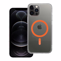 Drop Glue spalvingas žiedinis magnetinis dėklas telefonui, suderinamas su MagSafe, skirtas IPHONE 12 PRO MAX, oranžinis