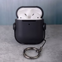 "Airpods" / "Airpods 2" ausinių dėklas juodas