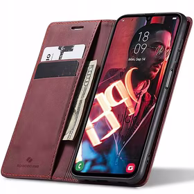 Spacecase Dėklas Wallet Galaxy A35 5G raudonas