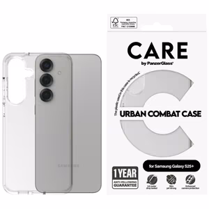 CARE by PanzerGlass Flagship Urban Combat dėklas Samsung Galaxy S25+ - skaidrus