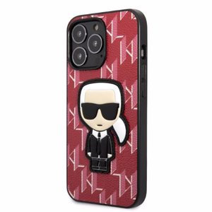 Karl Lagerfeld KLHCP13XPMNIKPI Dėklas telefonui iPhone 13 Pro Max 6.7" - raudonas (m) Monogram Ikonik Patch