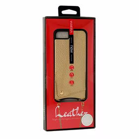 Dėklas IPHONE XS MAX – Paprastas odinis dėklas – auksinis