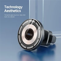 DUZZONA automobilio laikiklis su belaidžiu įkrovimu oro ventiliacijai suderinamas su MagSafe 15W V2 juodas