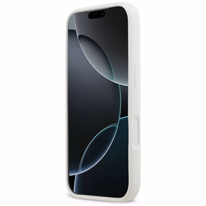 KARL LAGERFELD dėklas telefonui IPHONE 17 Pro suderinamas su Magnetine KLHMP17LSKIGROH (Silicone W/ KL Sketch & Logo) baltas