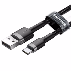 Baseus CATKLF-BG1 USB kabelis 1 m USB A USB C Juoda