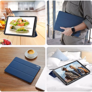 Dėklas Dux Ducis Domo Samsung X210/X215/X216 Tab A9 Plus 11.0 tamsiai mėlynas