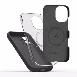 Tech-Protect Silicone magnetinis dėklas telefonui iPhone 17 - juodas