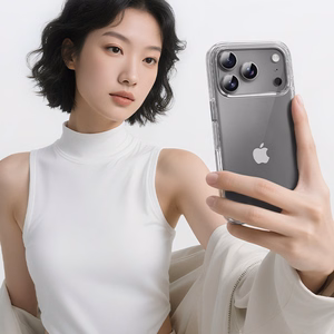 Rock Crystal Shield Serijos Dėklas Iphone 17 Pro permatomas