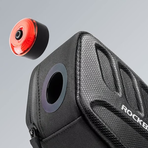 Rockbros C61 велосипедная подседельная сумка с умным задним фонарем 0.45L - черный