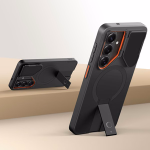 Tech-Protect Kevlar Aura MagSafe Dėklas for Samsung Galaxy S26 - juodas and oranžinis