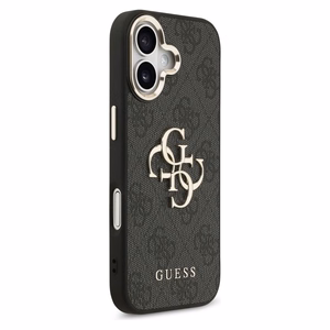 Guess 4G Big 4G Classic Logo dėklas telefonui iPhone 17 - juodas ir auksinis