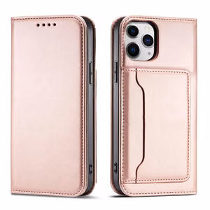 Magnet Card Case для iPhone 12 Pro Max чехол-кошелёк с держателем для карт розовый