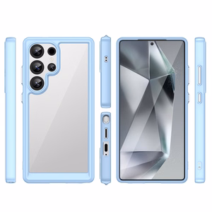 Dėklas telefonui (m) su gelio rėmeliu Samsung Galaxy S25 Ultra - mėlynas (m)