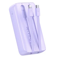 Mini išorinė baterija Joyroom JR-PBC07 20000mAh 30W su USB-C ir Lightning laidais (violetinė)