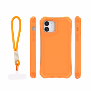 Safepop dėklas su dirželiu skirtas iPhone 12 / 12 Pro 6,1" oranžinis