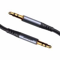 Audio adapteris Joyroom (SY-A08) 3,5mm į 3,5mm (p-p) 1,2m juodas