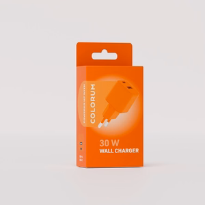 COLORUM wall įkroviklis USB-A + USB-C PD 30W CLS30-AC-10 xOrange