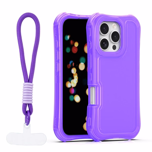 Safepop dėklas su dirželiu skirtas iPhone 16 Pro 6,3" violetinis