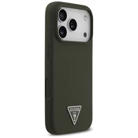 Guess Silicone Triangle Logo MagSafe Case for iPhone 17 Pro - Green