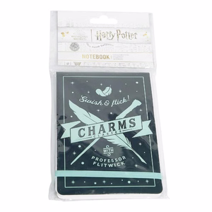 Harry Potter kišeninė užrašinė su elastine juostele, 13,5 × 9,5 cm