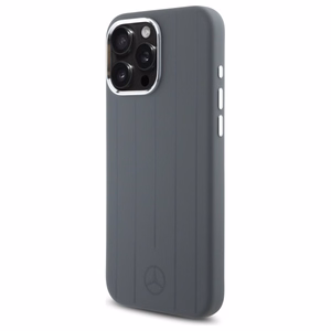 Mercedes silikoninis vertikalios toninės juostos Magnetinis dėklas telefonui iPhone 16 Pro Max - pilkas
