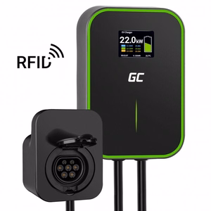 GREEN CELL WALLBOX EV POWERBOX 22KW SU LIZDU IR RFID