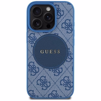 Guess 4G Circle Classic Logo Magnetinis dėklas telefonui iPhone 16 Pro - mėlynas