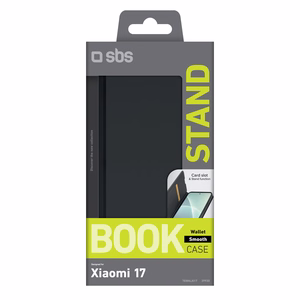 SBS Wallet Smooth чехол-книжка для Xiaomi 17 чёрный