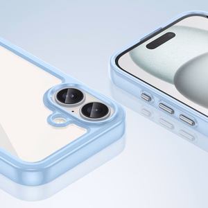 Outer Space dėklas telefonui su geliniu rėmeliu iPhone 16 Plus - mėlynas