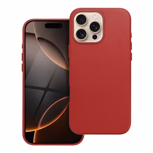 Dėklas Leather Mag Cover (MagSafe) skirtas iPhone 16 Pro Max raudonas