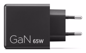 LENOVO dvigubas USB-C 65W GaN įkroviklis, juodas