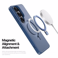 Dėklas Dux Ducis Yind Magnetic Stand Samsung S948 S26 Ultra tamsiai mėlynas