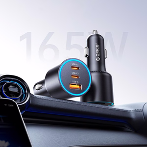 Orico HyperDrive 165W USB-A + 2x USB-C automobilinis įkroviklis - juodas