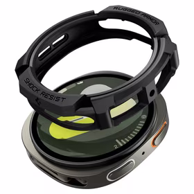 Spigen Rugged Armor dėklas Samsung Galaxy Watch 8 40mm - matinė juoda