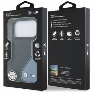 BMW M Carbon Logo Magnetinis dėklas telefonui iPhone 17 Pro - mėlynas