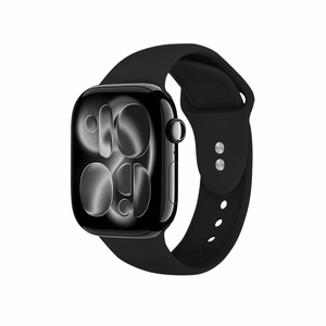 Crong Liquid Apple Watch dirželis, 44/45/46/49 mm, juodas