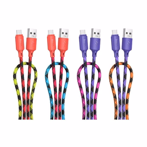 Kabelis USB A į Micro USB Hoco 2,4A 1 m X116 gradientinė violetinė