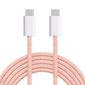 Krüger&Matz Basic USB-C–USB-C laidas, 60 W, 1 m, rožinis
