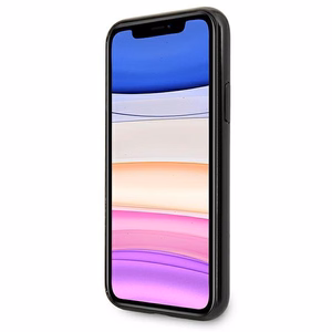 Mercedes Sidabrinių žvaigždžių rašto dėklas iPhone 11 / Xr - juodas