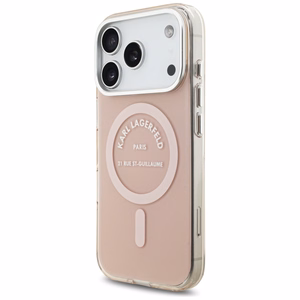 Karl Lagerfeld IML Karl RSG Logo MagSafe чехол для iPhone 17 Pro - розовый