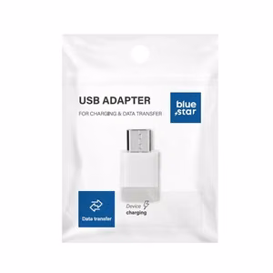 Adapteris Type C to Micro USB Blue Star - baltas
