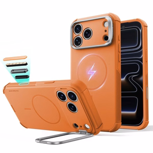 ESR Cyber Tough Kickstand MagSafe dėklas, skirtas iPhone 18 Pro / 17 Pro, oranžinis