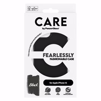 CARE by PanzerGlass Drąsiai madingas dėklas telefonui iPhone 15 - Juodas